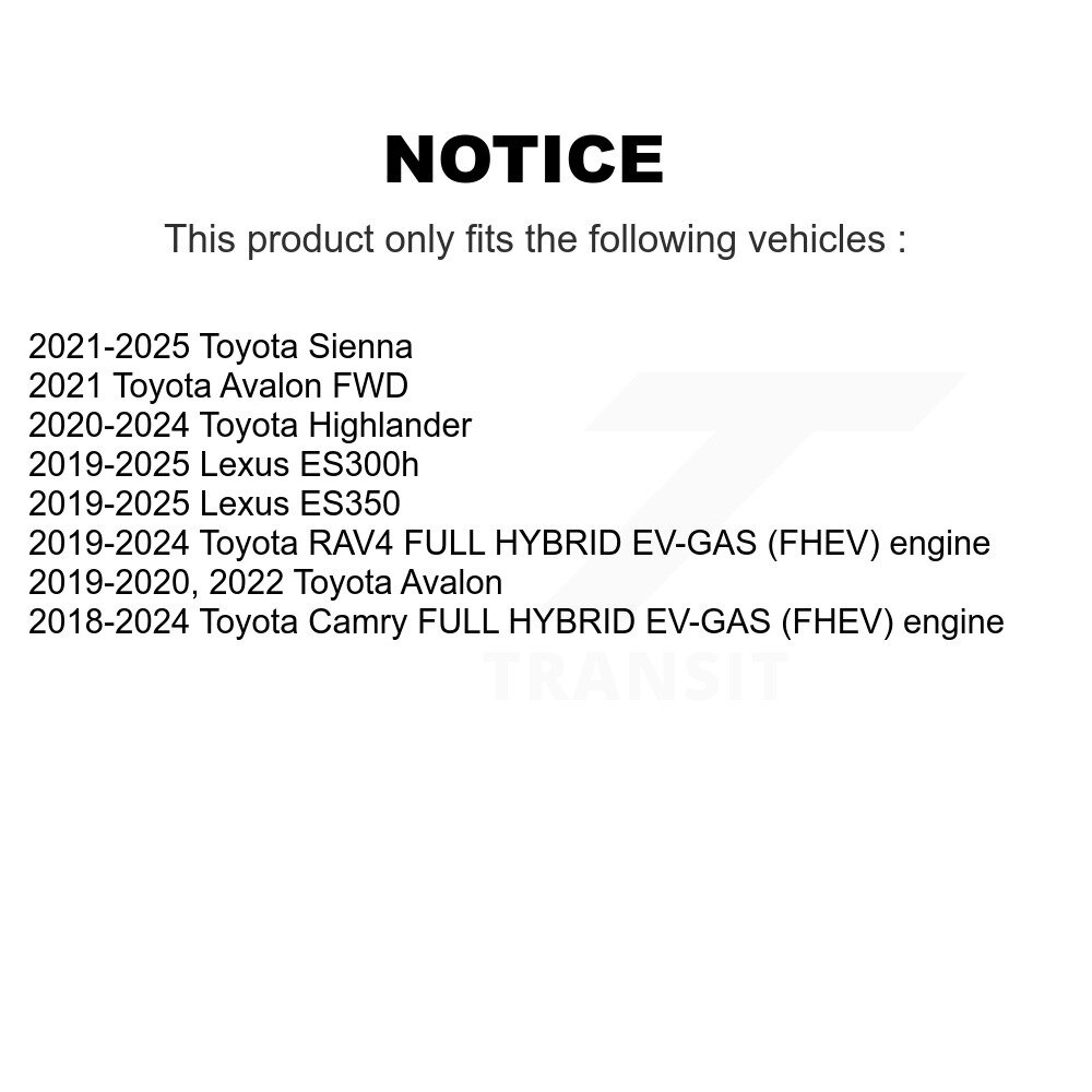 [Front] Assemblage Hub Roue Avant pour Sienna Toyota Highlander 70-513450