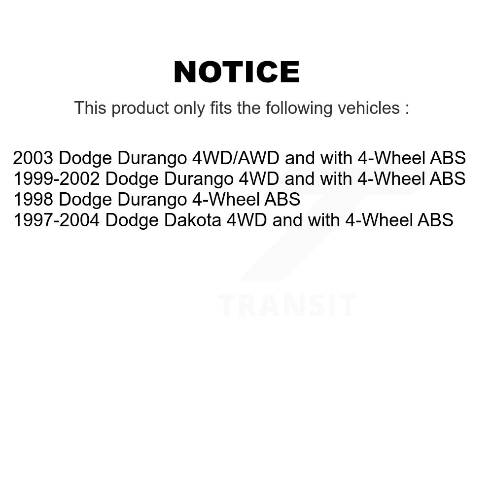 [Avant droite] Roulement avant droit de roue Hub Assemblage pour Dodge Dakota Durango 70-515009