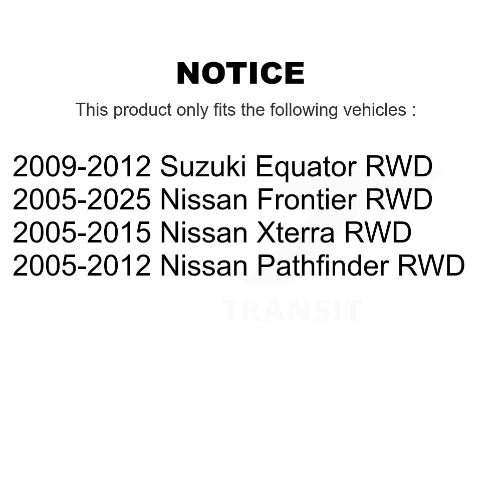 [Front] Assemblage Hub Roue Avant pour Nissan Frontier Pathfinder Xterra Suzuki