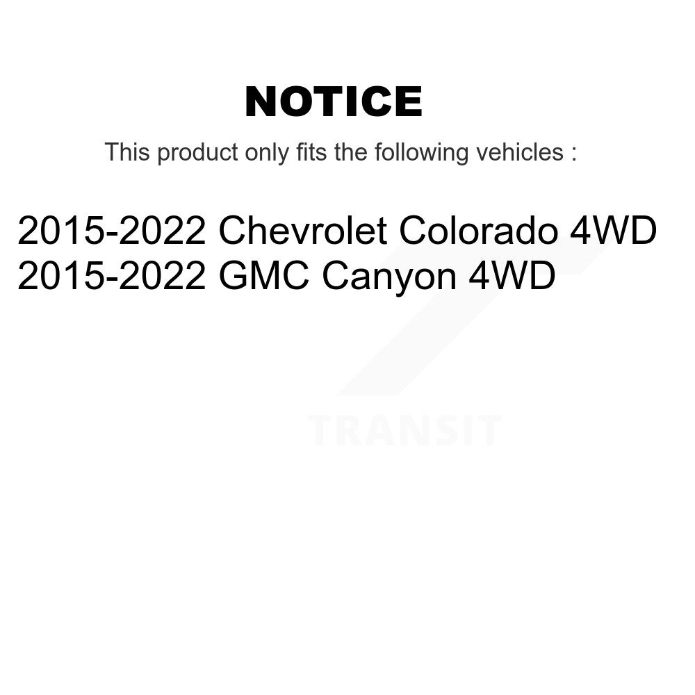 [Front] Roulement avant Hub Assemblage pour 2015-2022 Chevrolet Colorado GMC Canyon 4WD