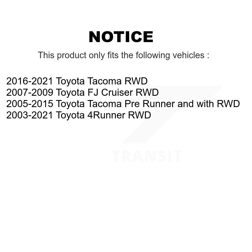 [Front] Assemblage du moyeu de roulement avant pour Toyota Tacoma 4Runner FJ Cruiser 70-515203