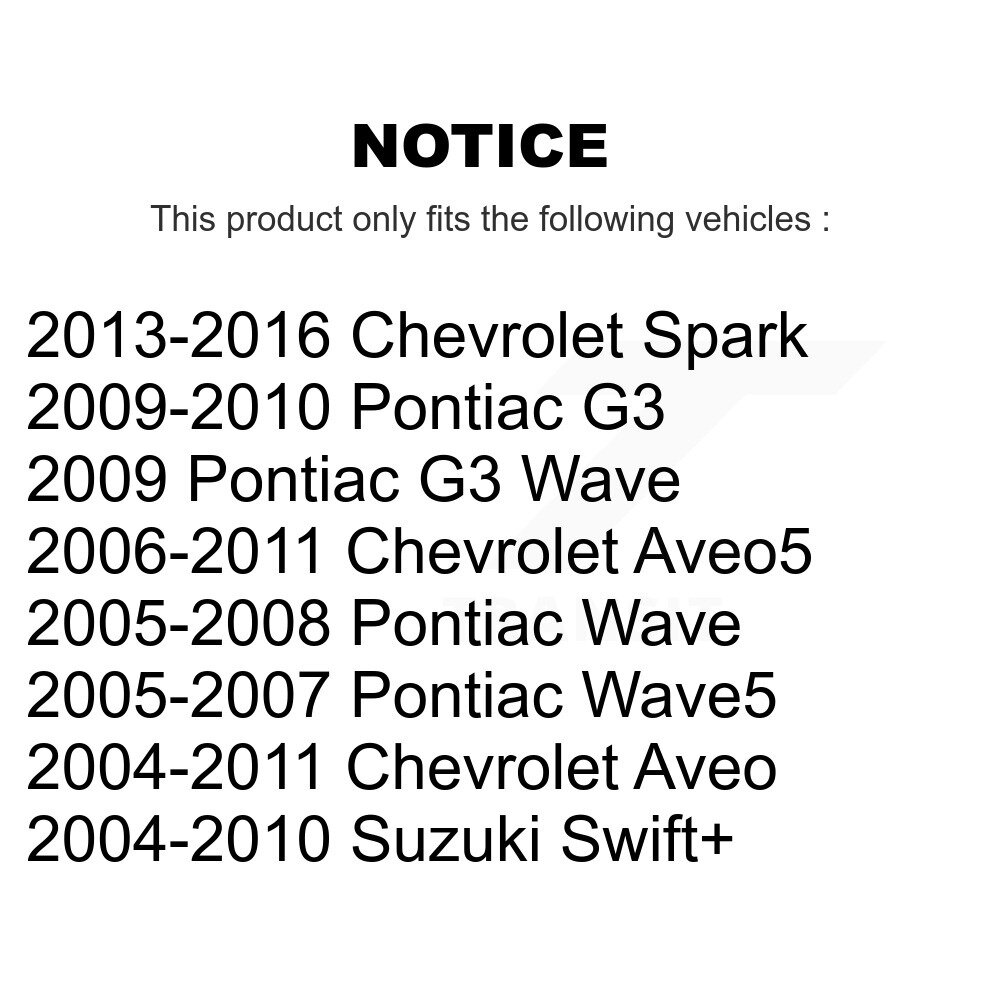 [Arrière] Roulement de roue arrière pour Chevrolet Aveo Pontiac Aveo5 Spark Wave G3 Suzuki Swift+