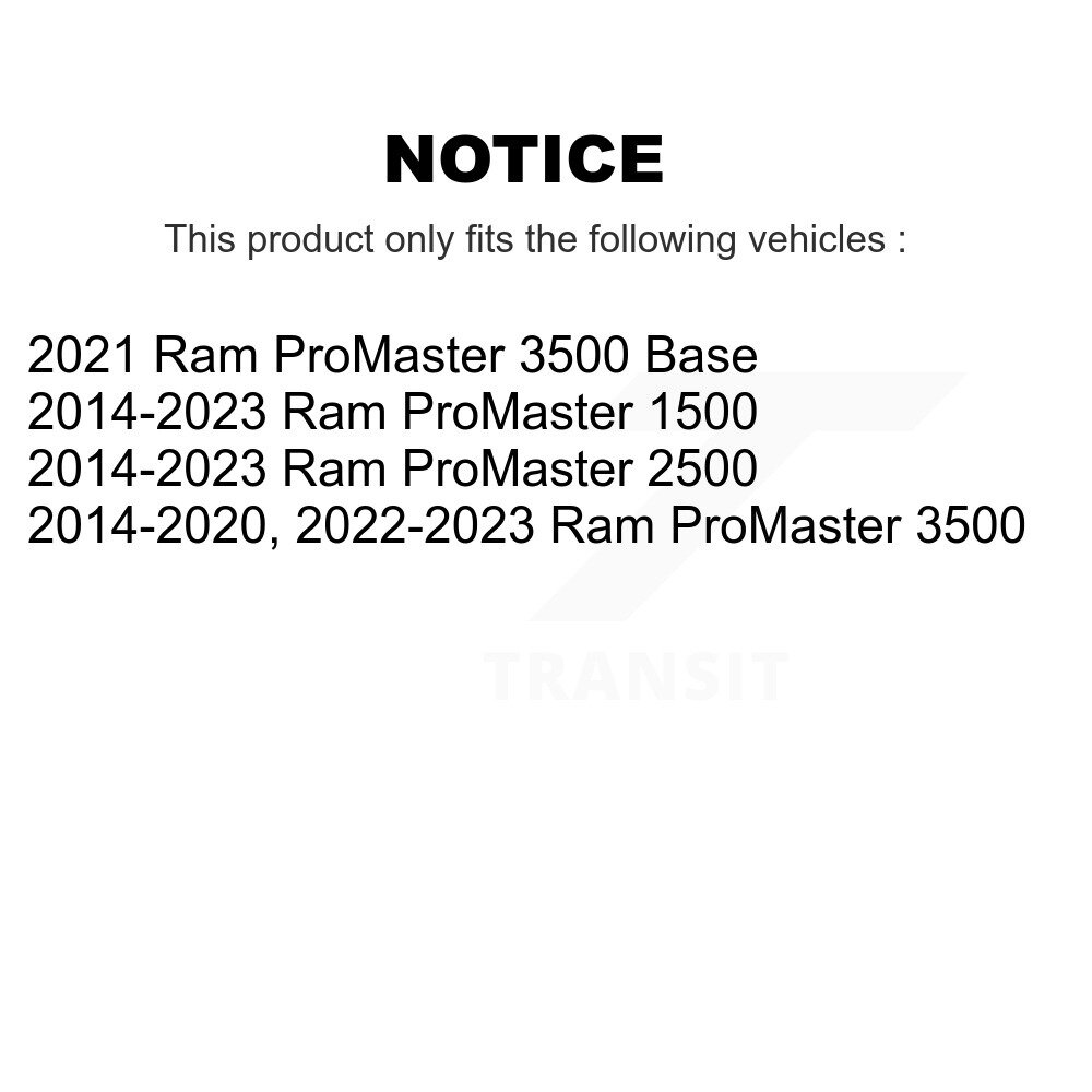 [Arrière] Roulement arrière Hub Assemblage pour Ram ProMaster 2500 3500 1500 70-541018