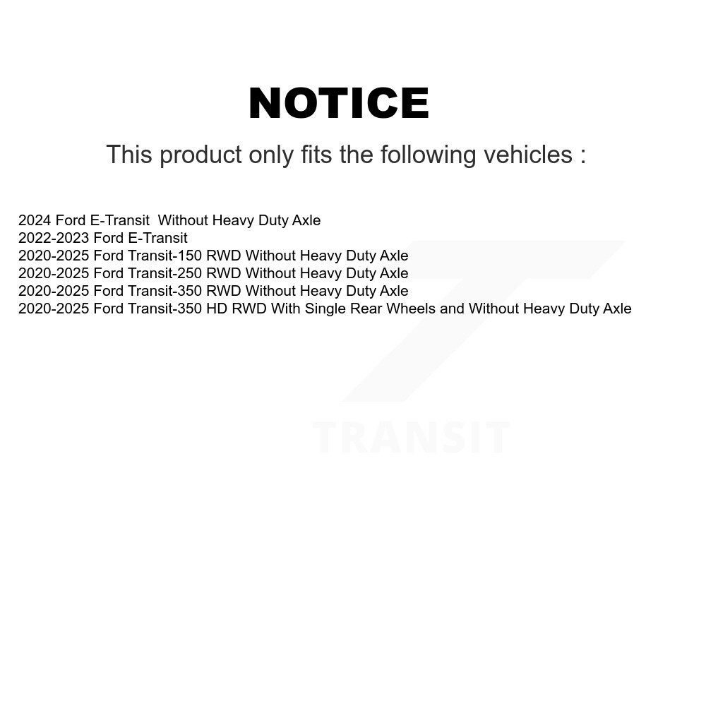 [Front] Montage de roulement de roue avant pour Ford Transit-250 Transit-350 Transit-150 HD