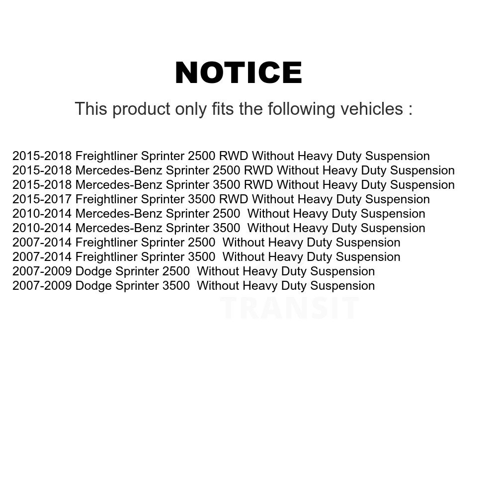 [Front] Roulement avant Hub Assemblage pour Mercedes-Benz Sprinter 2500 3500 Dodge