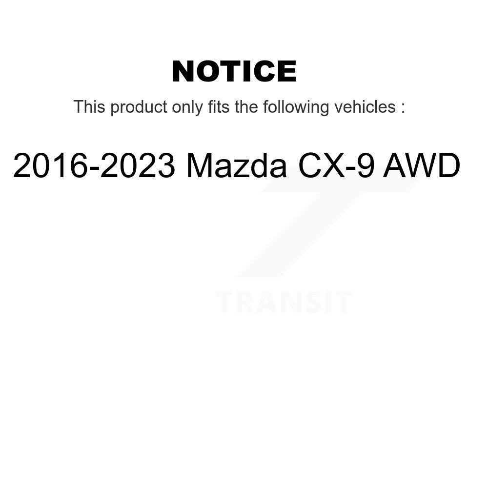 [Arrière] Montage du moyeu de roulement de roue arrière pour 2016-2023 Mazda CX-9 AWD 70-KH8008