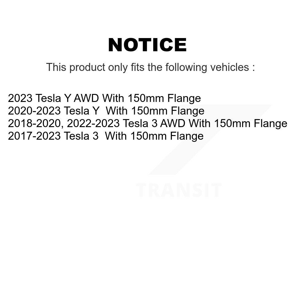 [Arrière] Assemblage de moyeu de roulement pour Tesla 3 Y avec bretelle 150mm 70-KH9201