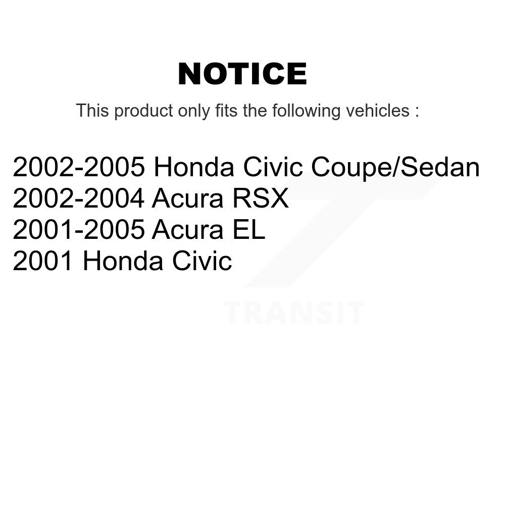 [Avant droite inférieure] Avant droite bras de suspension inférieur pour Honda Civic Acura EL RSX