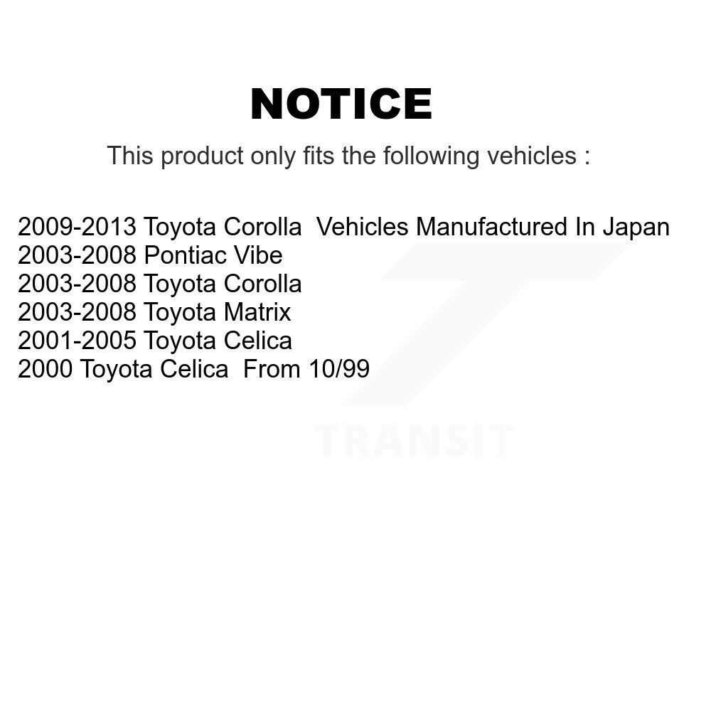 [Avant gauche inférieur] Avant gauche bras de suspension inférieur pour Toyota Corolla Matrice Pontiac Vibe