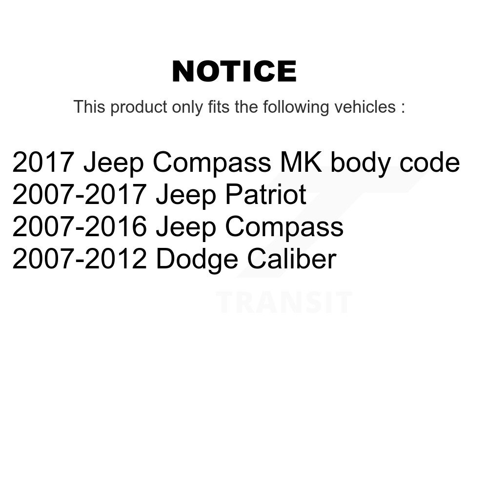 [Arrière inférieur avant] Arme latérale arrière avant inférieure pour Jeep Patriot Compass Dodge Caliber