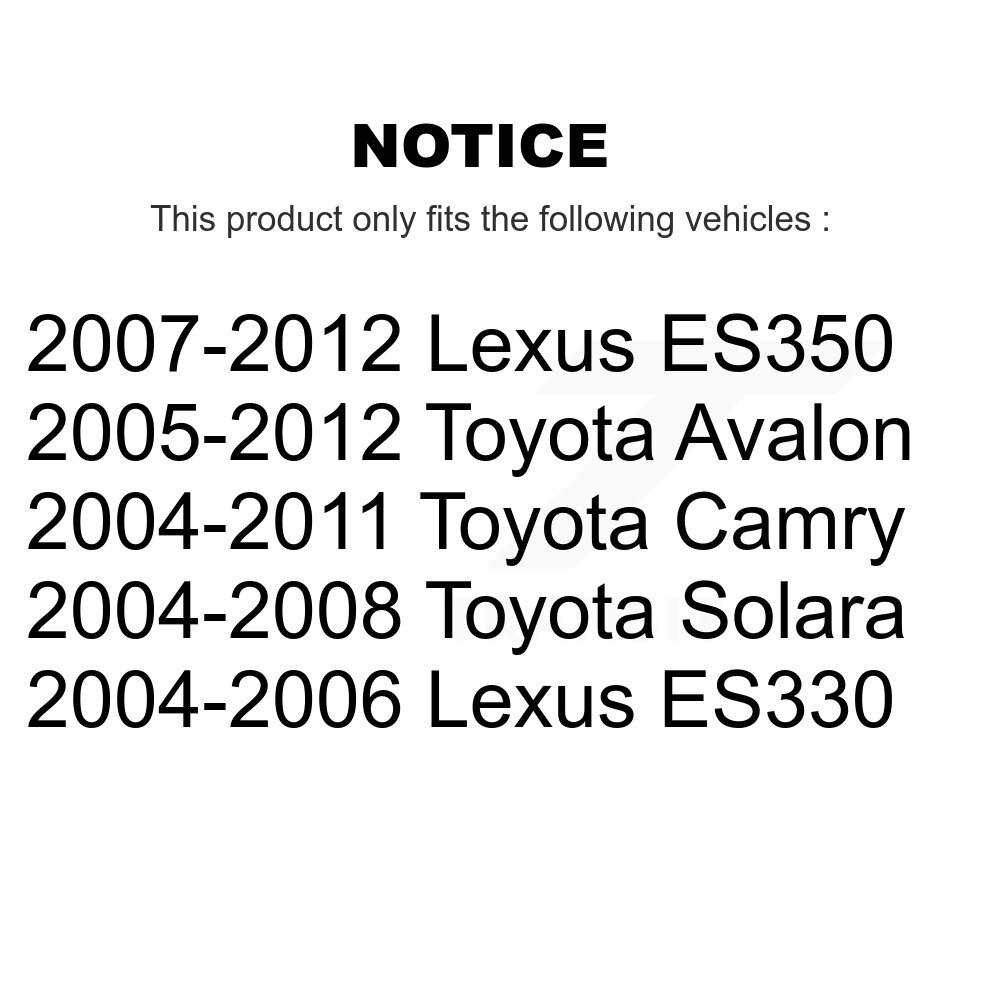 [Front Left Outer] Fin de barre de direction avant gauche pour Toyota Camry Lexus ES350 Solara Avalon