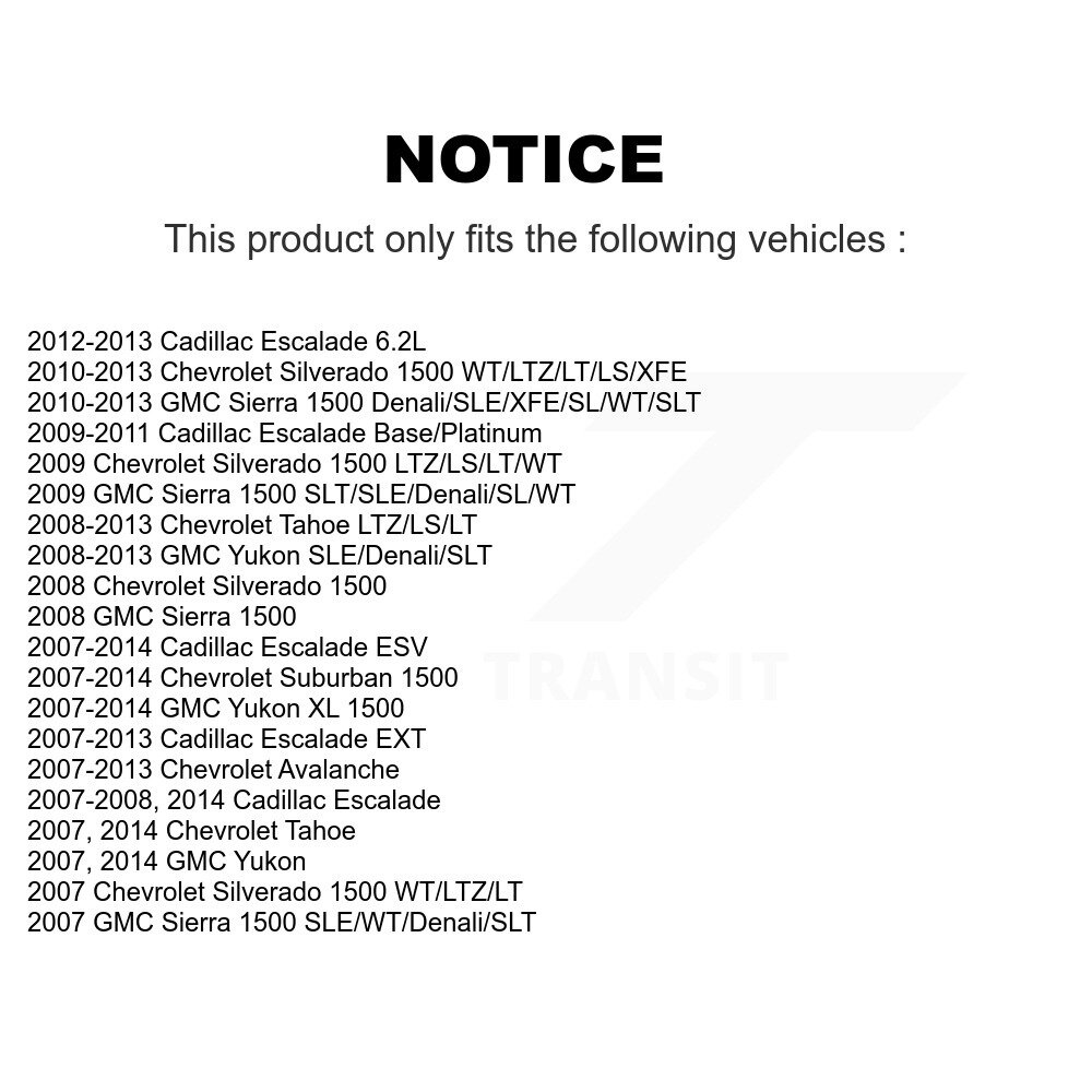 [Avant Intérieur] Tie Rod End pour Chevrolet GMC Sierra 1500 Silverado Avalanche XL