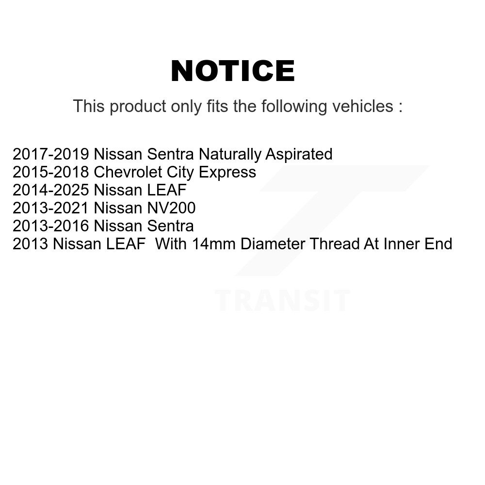 [Avant Intérieur] Tête de barre de direction avant intérieure pour Nissan Sentra LEAF NV200 Chevrolet City