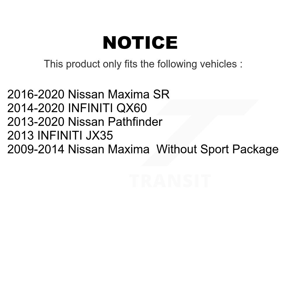 [Front] Stabiliseur de suspension avant Kit pour Nissan Pathfinder INFINITI QX60