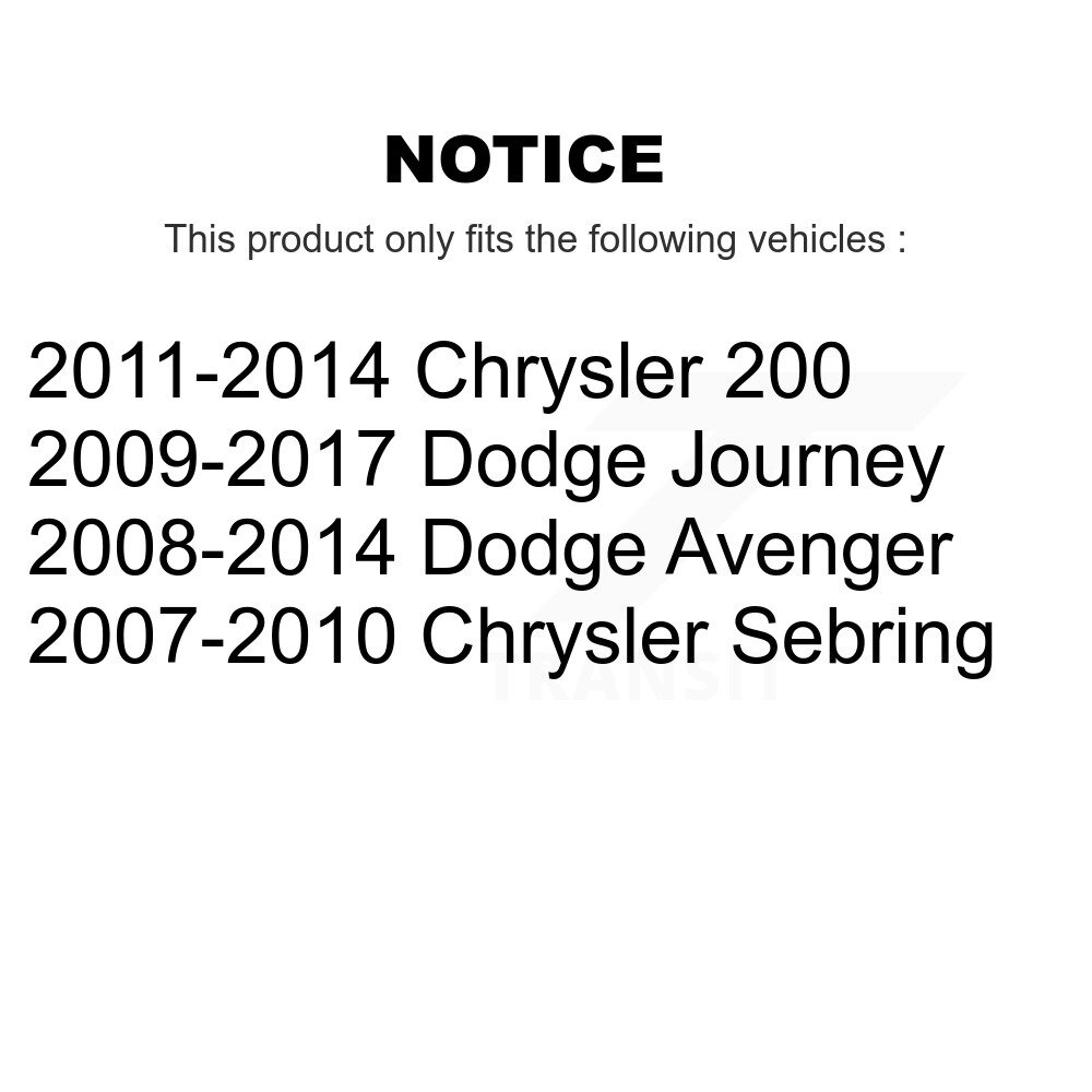 [Arrière] Suspension arrière Bras de poursuite Bushing pour Dodge Journey Chrysler 200 Avenger