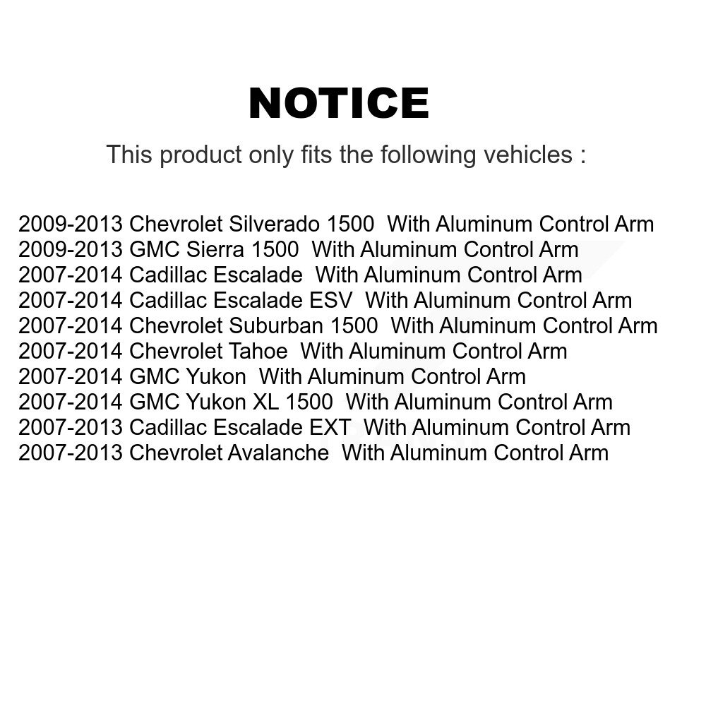[Avant inférieur] Joint à billes de suspension inférieure avant pour Chevrolet GMC Sierra 1500 Silverado Tahoe
