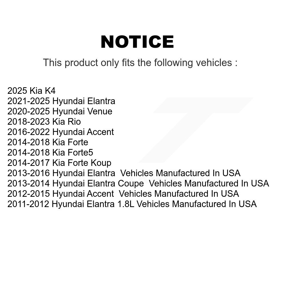 [Avant inférieur] Joint à rotule de suspension inférieure avant pour Hyundai Elantra Accent Kia Venue Forte Rio
