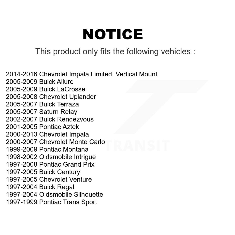[Avant inférieur Avant] Avant avant avant contrôle de suspension bras Bushing pour Chevrolet Impala Pontiac