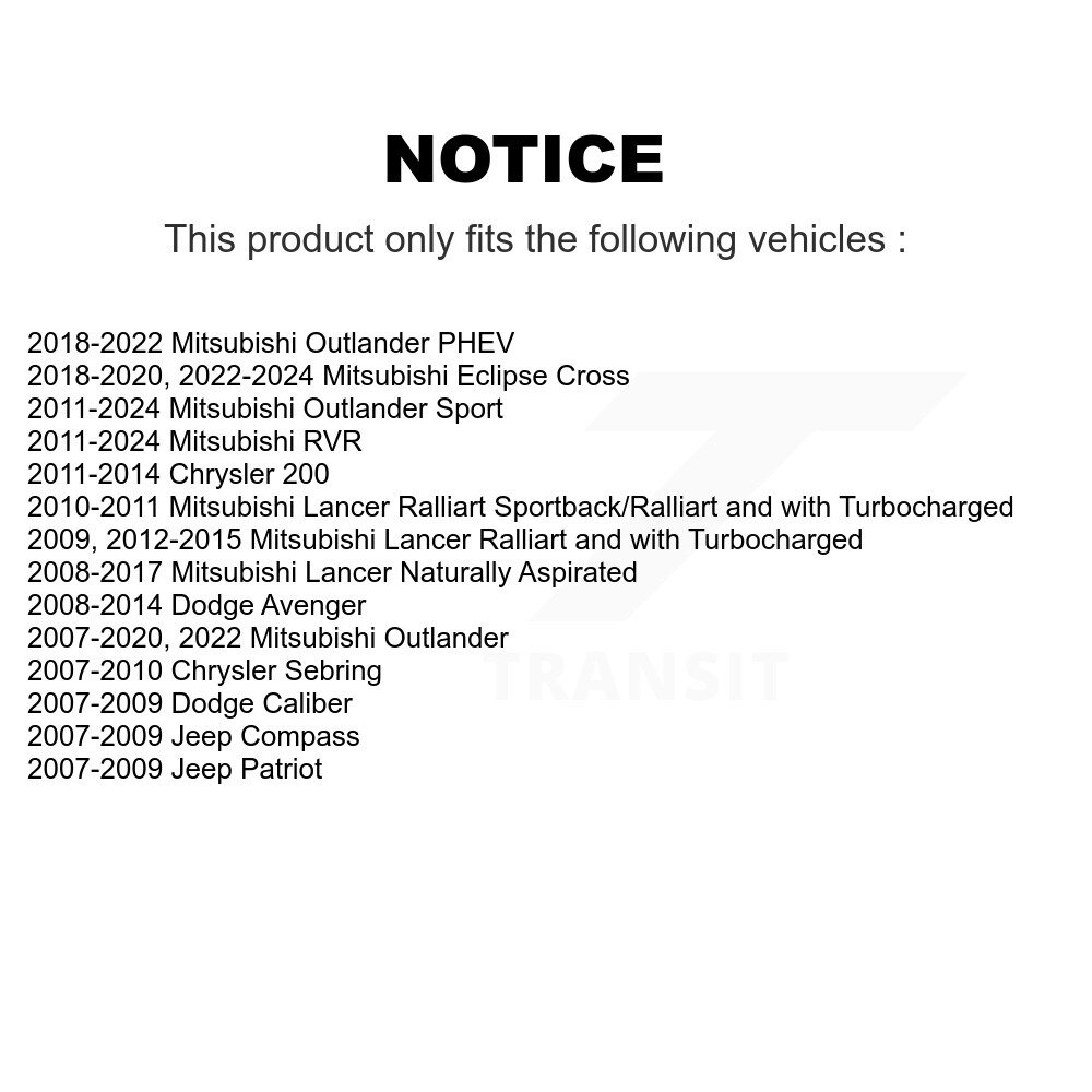 [Arrière] Lien de barre de stabilisation de suspension arrière Kit pour Mitsubishi Outlander RVR Lancer 200