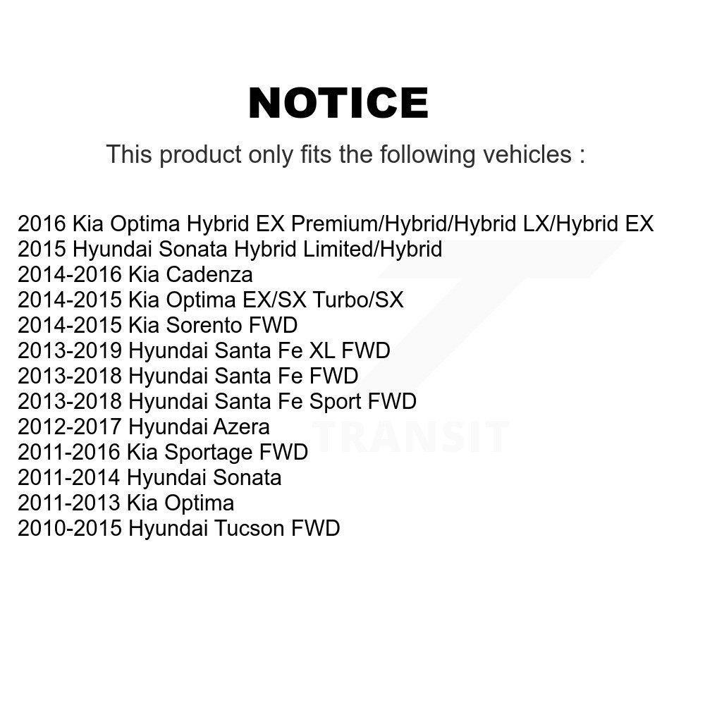 [Arrière] Lien de barre de stabilisation de suspension arrière Kit pour Hyundai Santa Fe Sport Kia Tucson XL