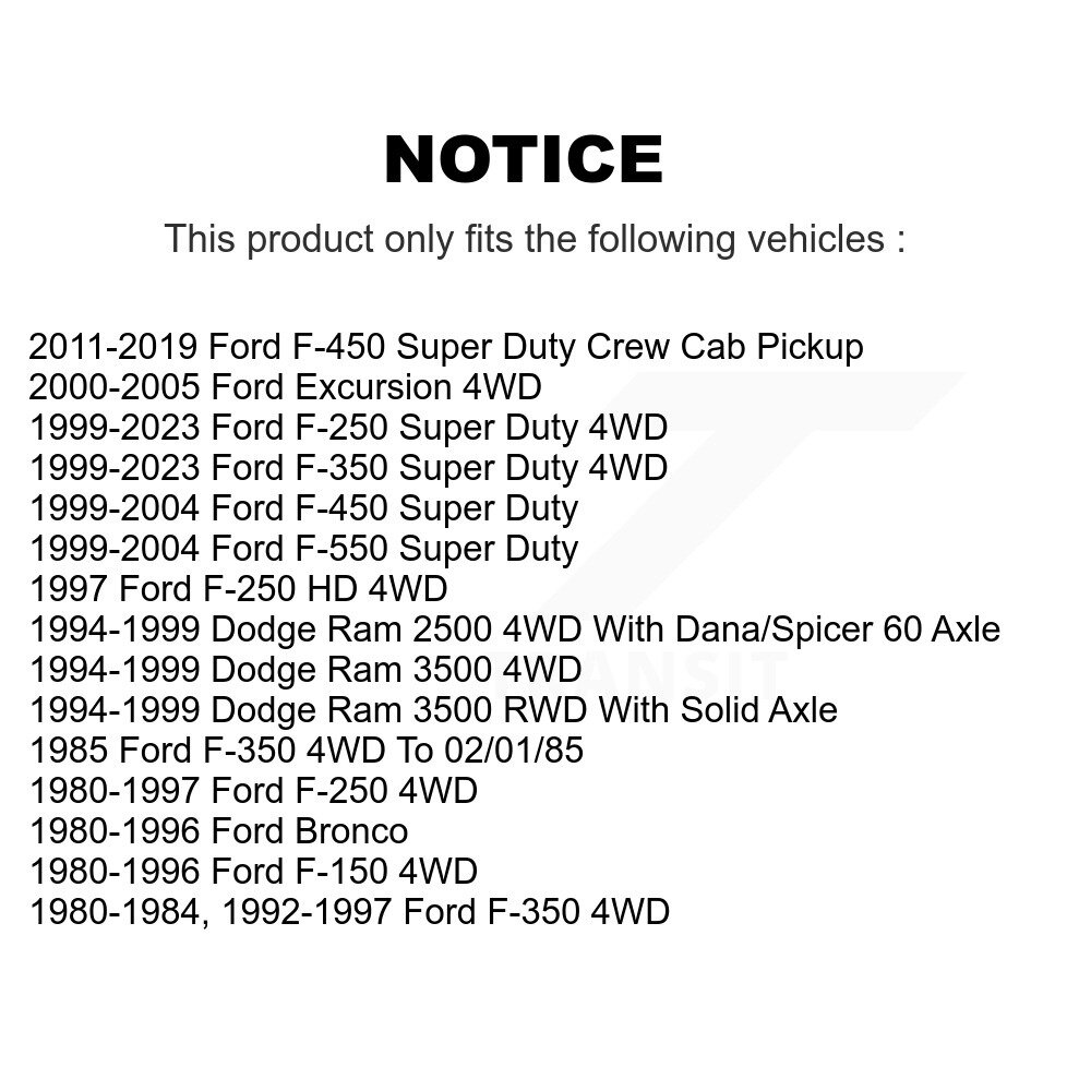 [Supérieure à l'avant] Joint à rotule de suspension supérieure avant pour Ford F-350 Super Duty F-250 F-150 Dodge HD