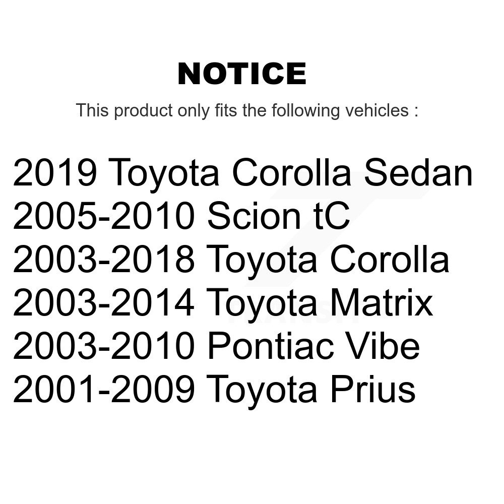 [Front] Stabilisateur de suspension avant Lien de barre Kit pour Toyota Corolla Matrix Vibe Pontiac