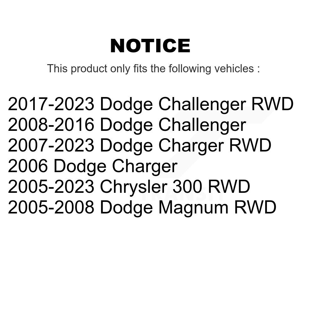 [Avant inférieur arrière] Joint à rotule de suspension avant vers l'arrière pour Dodge Chrysler 300 Chargeur Magnum