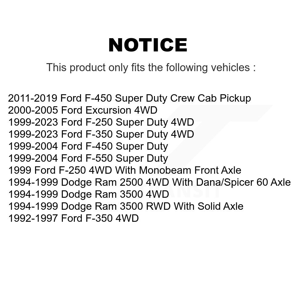 [Avant inférieur] Joint à rotule de suspension inférieur avant pour Ford F-350 Super Duty F-250 Dodge Ram 2500