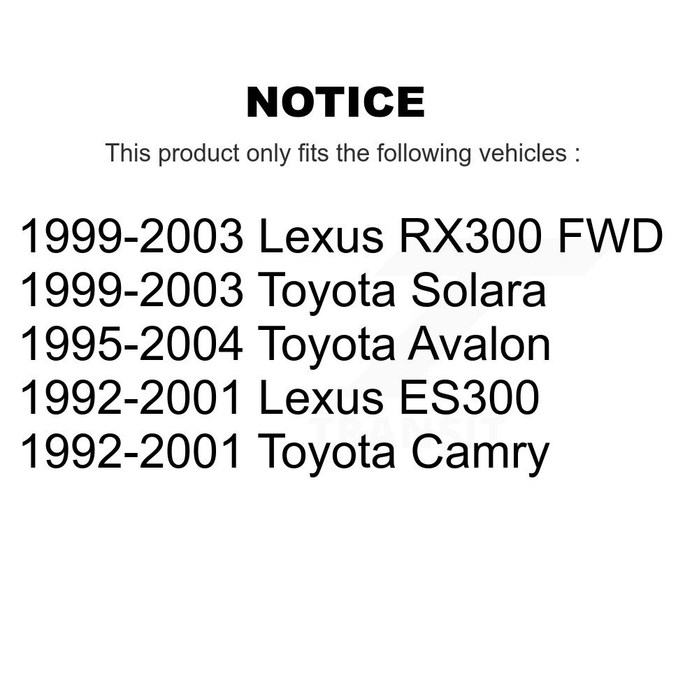 [Arrière] Lien de barre de stabilisation de suspension arrière Kit pour Toyota Camry Lexus RX300 Solaire