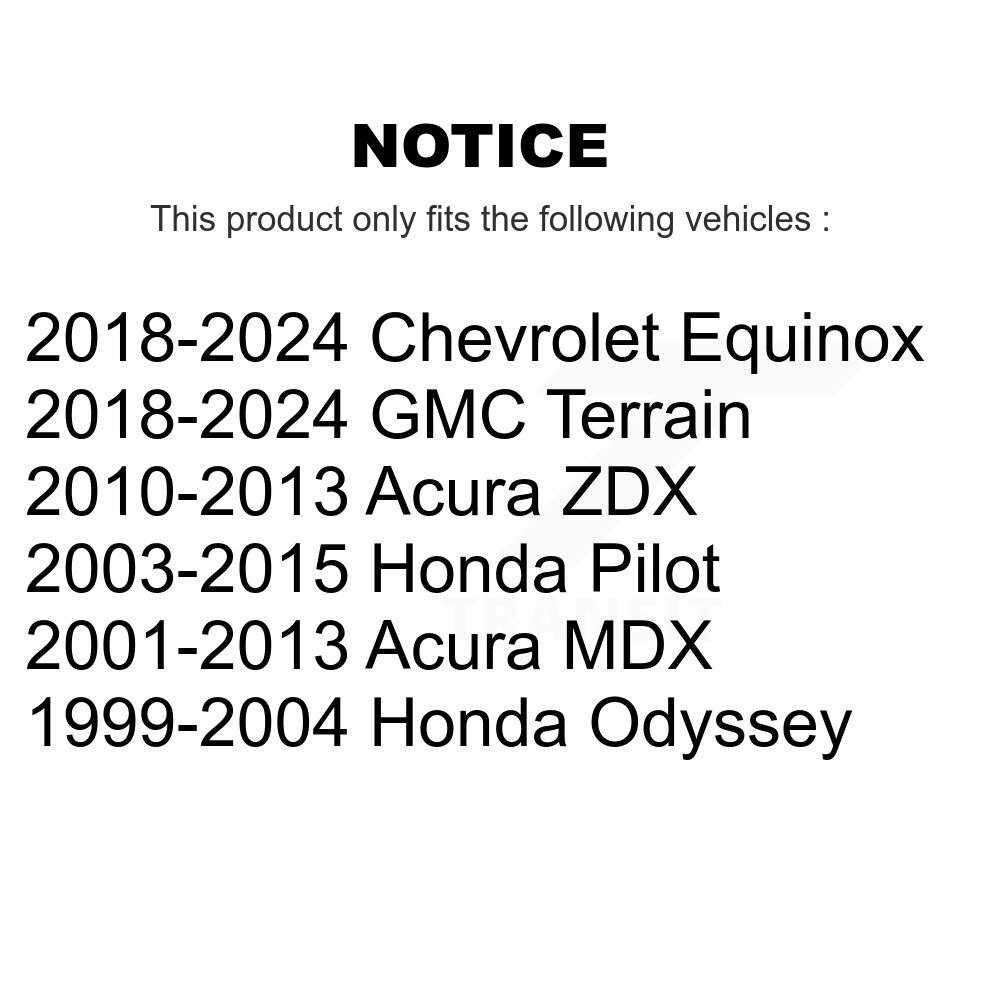 [Front] Stabilisateur de suspension avant Lien de barre Kit pour Honda Chevrolet Equinox Pilot Acura