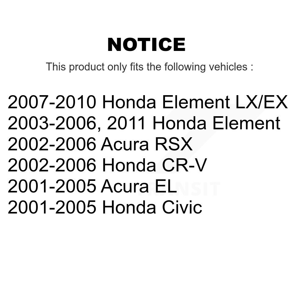 [Avant droite] Stabilisateur de suspension avant droit Lien de barre Kit pour Honda Civic CR-V Acura EL RSX