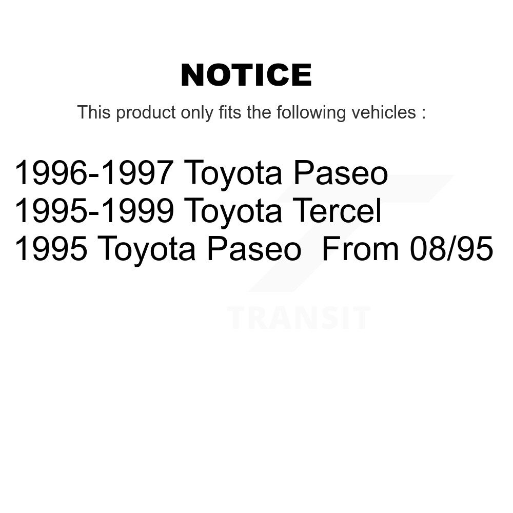 [Arrière] Matériel de suspension arrière Kit pour Toyota Tercel Paseo 73-902986