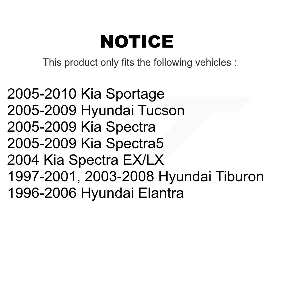 [Arrière gauche] Matériel de suspension arrière gauche Kit pour Hyundai Tucson Kia Sportage Elantra