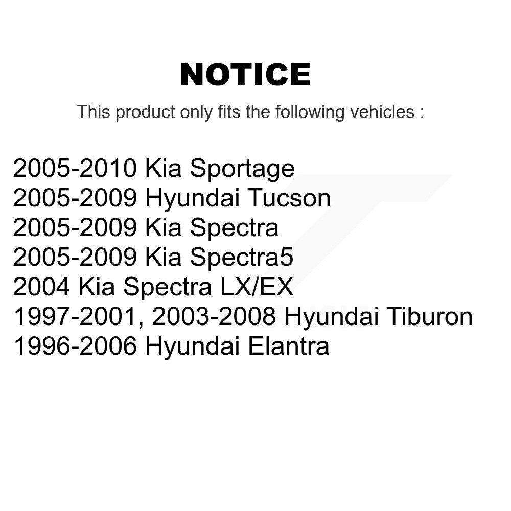 [Arrière droite] Matériel de suspension arrière droite Kit pour Hyundai Tucson Kia Sportage Elantra