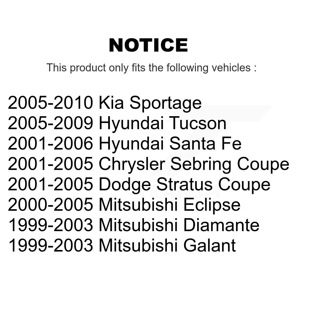 [Front] Matériel de suspension avant Kit pour Hyundai Tucson Kia Sportage Chrysler Fe
