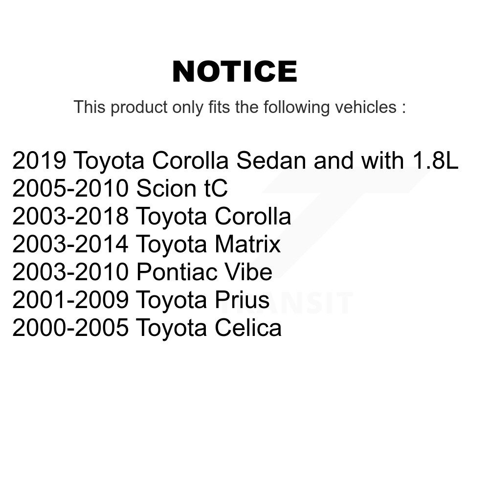 [Arrière] Matériel de suspension arrière Kit pour Toyota Corolla Matrix Pontiac Vibe Prius