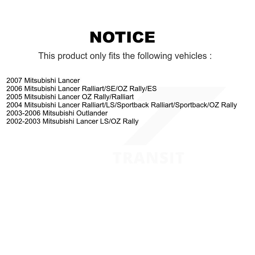 [Front] Matériel de suspension avant Kit pour Mitsubishi Lancer Outlander 73-905944