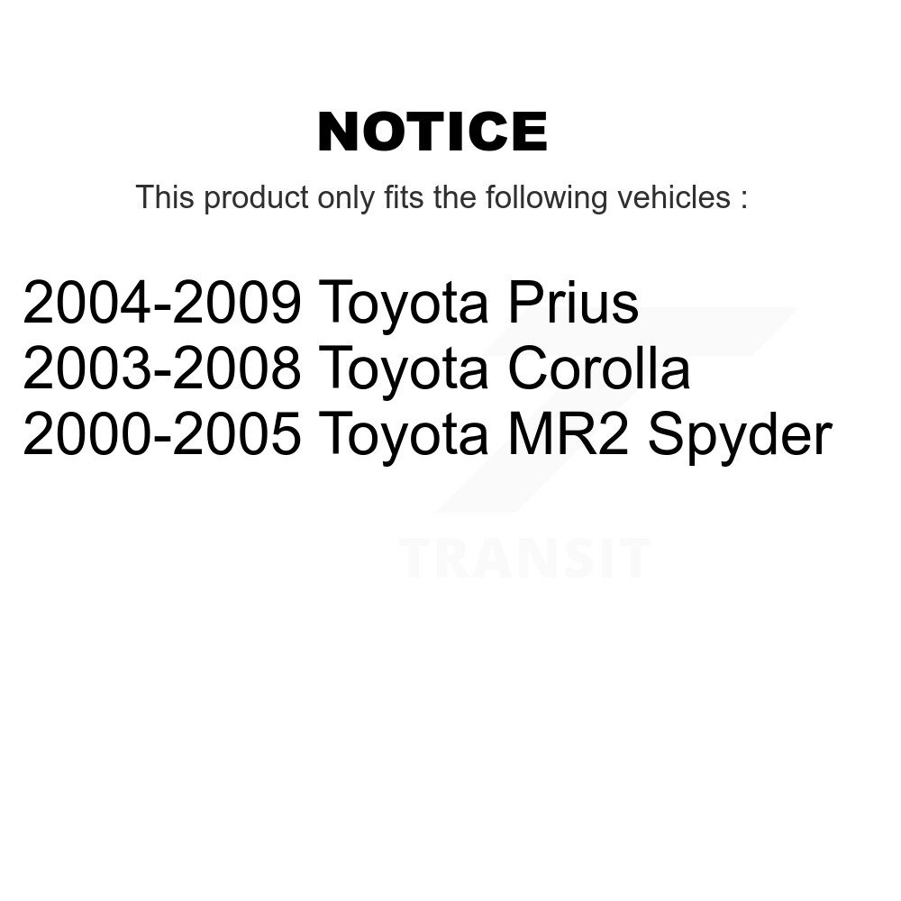 [Front] Matériel de suspension avant Kit pour Toyota Corolla Prius MR2 Spyder