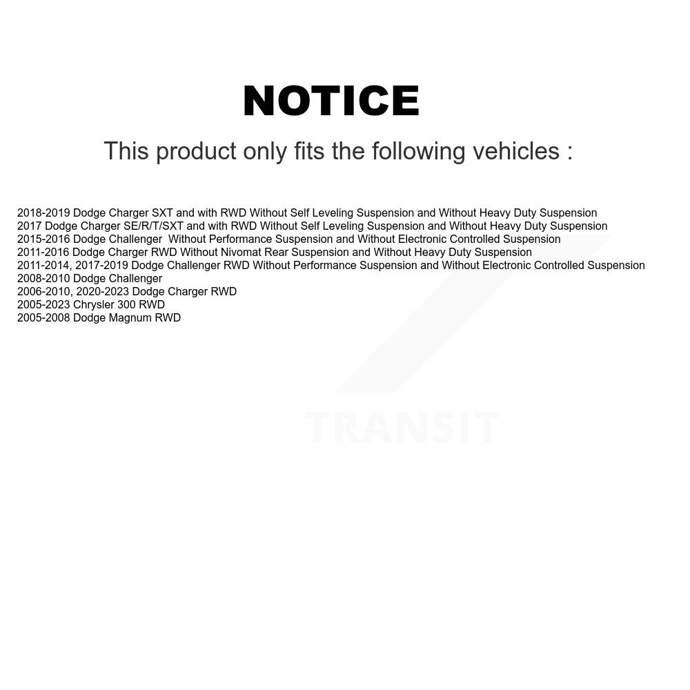 [Front] Matériel de suspension avant Kit pour Dodge Chrysler 300 Chargeur Challenger