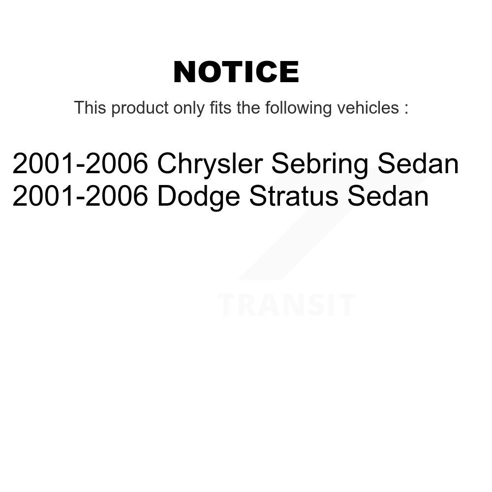 [Arrière] Support de suspension arrière pour 2001-2006 Chrysler Sebring Dodge Stratus Sedan