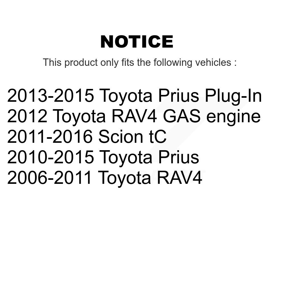 [Front] Kit hardware de suspension avant pour Toyota RAV4 Prius Scion tC Plug-In