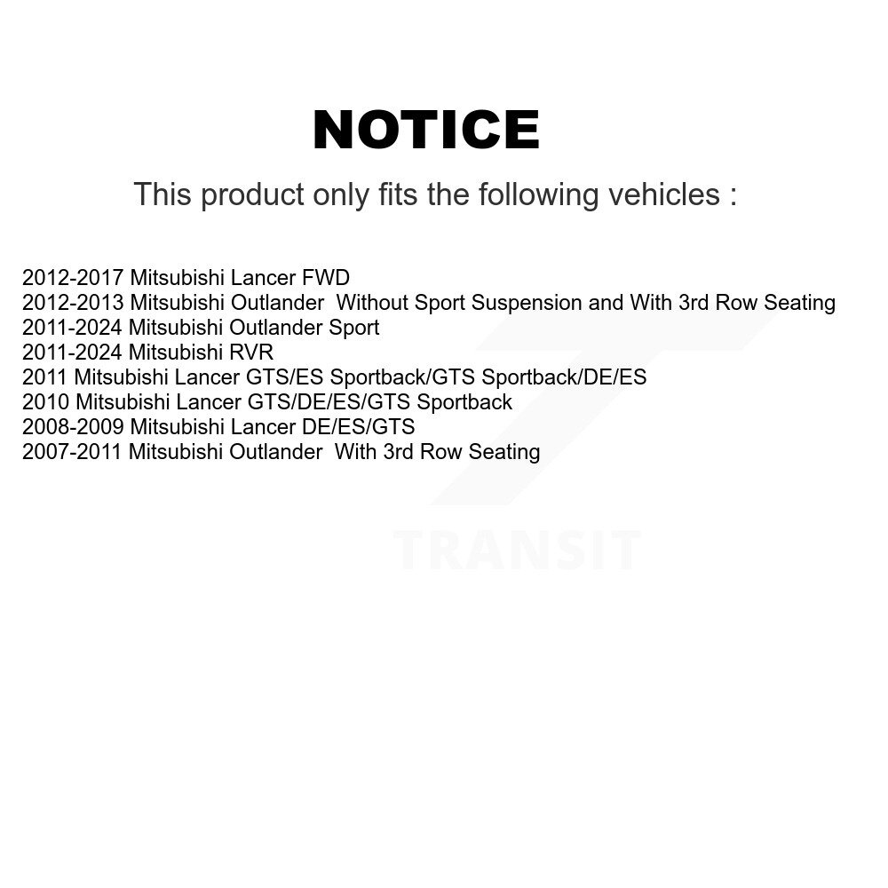 [Front] Matériel de suspension avant Kit pour Mitsubishi Outlander Lancer 73-908912