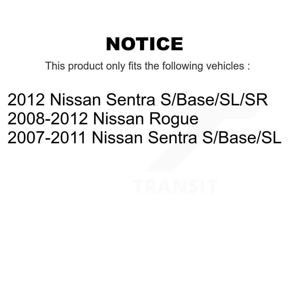 [Front Left] Matériel de suspension avant gauche Kit pour Nissan Rogue Sentra 73-908914