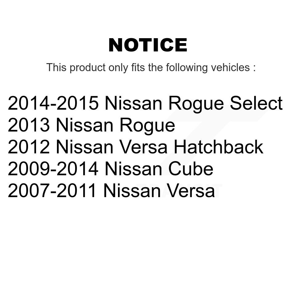 [Front Left] Matériel de suspension avant Kit pour Nissan Versa Rogue Cube Sélectionner 73-908916