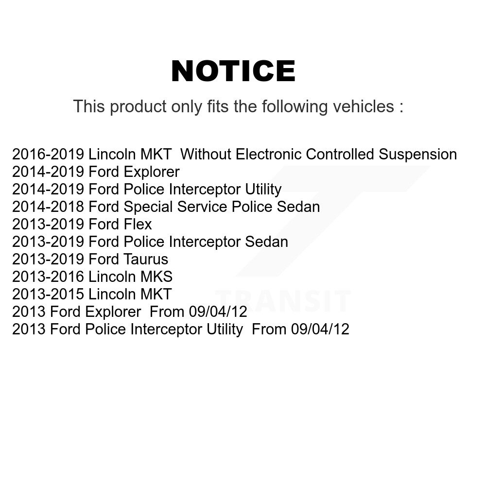 [Front] Matériel de suspension avant Kit pour Ford Explorer Flex Taurus Police Utility