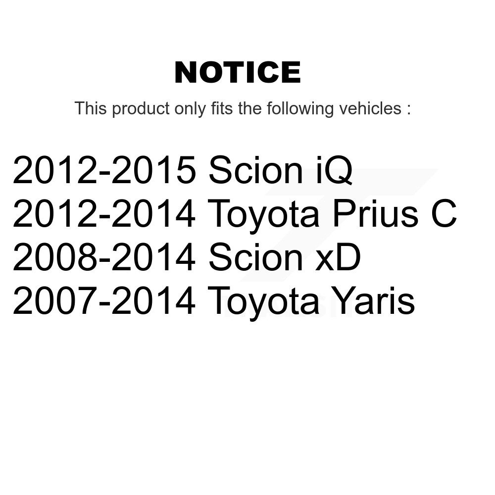 [Arrière] Matériel de suspension arrière Kit pour Toyota Yaris Prius C Scion xD iQ