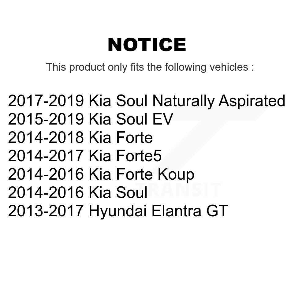 [Front] Matériel de suspension avant Kit pour Kia Soul Forte Hyundai Elantra GT Forte5