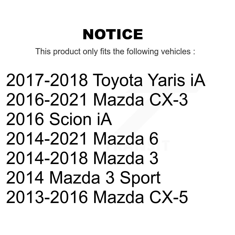[Front] Matériel de suspension avant Kit pour Mazda 3 CX-5 CX-3 6 Toyota Yaris iA