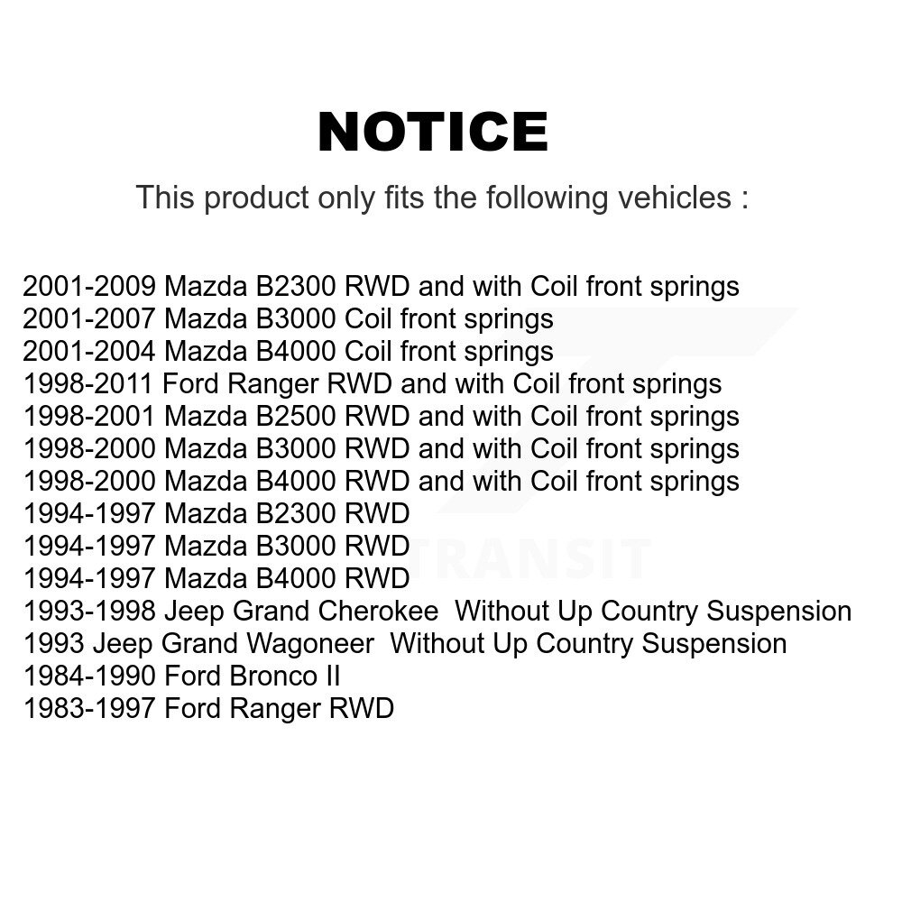 [Arrière] Absorbeur de choc arrière pour Ford Ranger Mazda B3000 B4000 B2300 Bronco II B2500