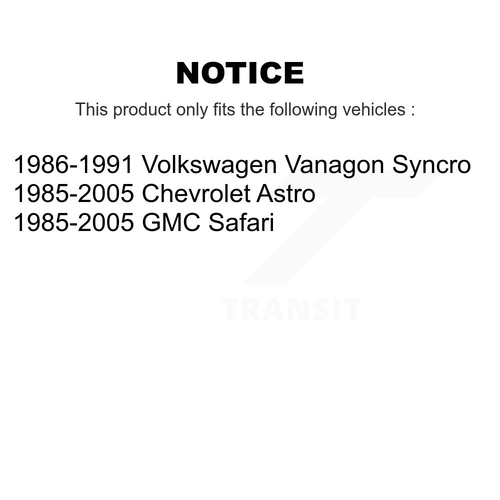 [Arrière] Absorbeur de choc arrière pour 1985-2005 Chevrolet Astro GMC Safari 78-37064